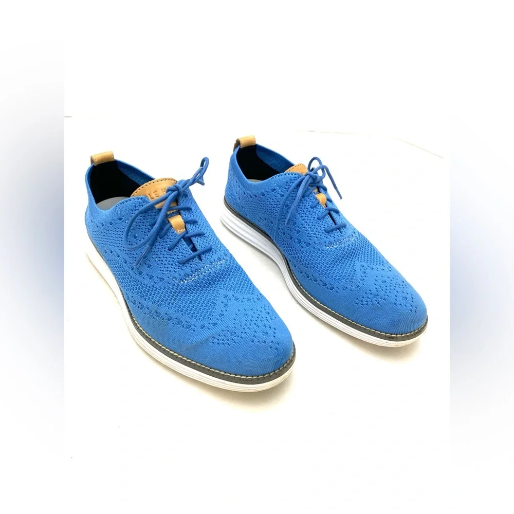Cole Haan Men's Light Blue OriginalGrand Stitchlite Wingtip Oxford